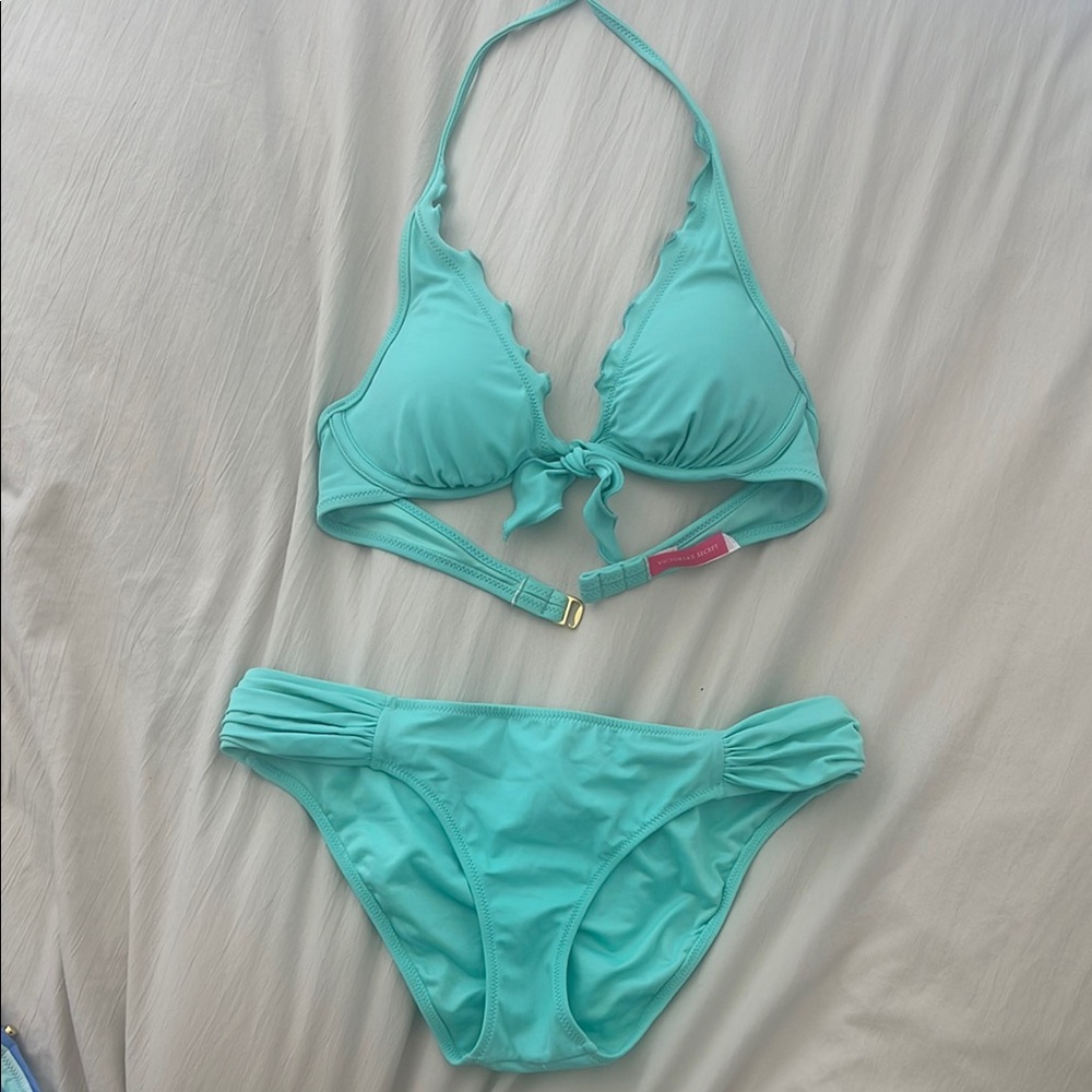 Victoria’s Secret Aqua Halter Bikini Set